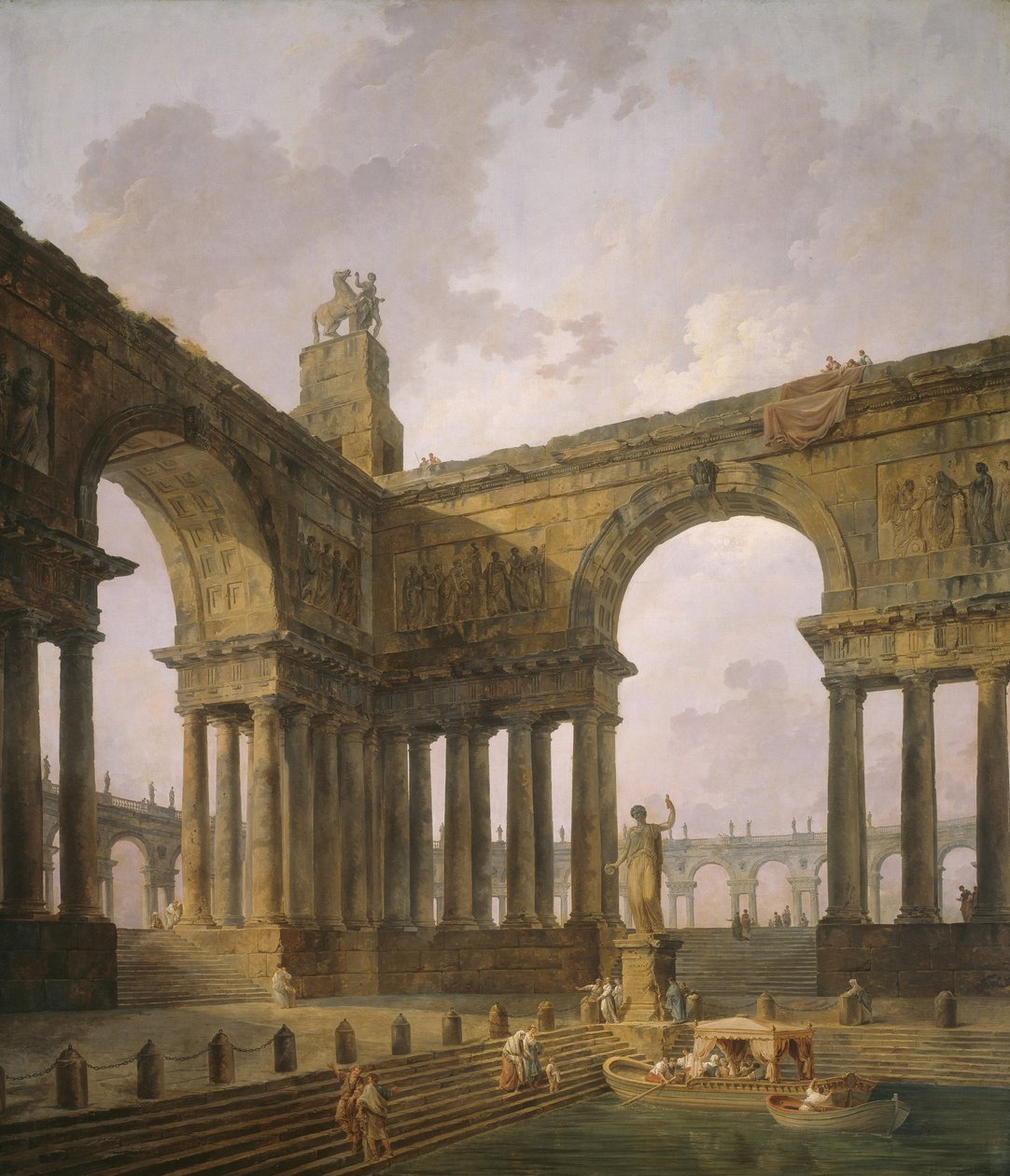 Landingsstedet, 1787-88 av Hubert Robert