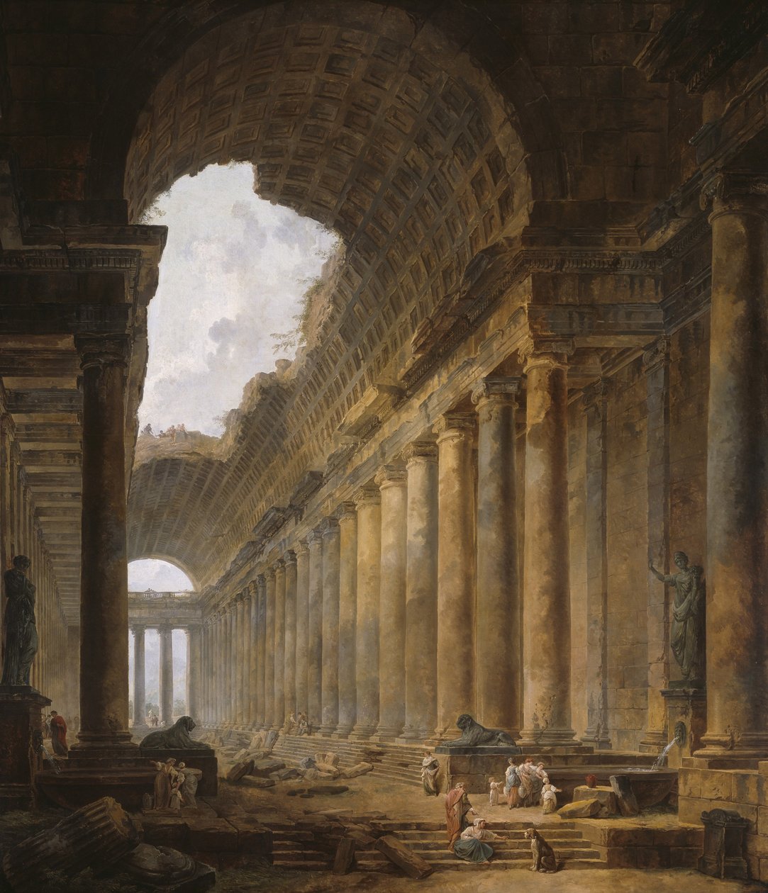 Det gamle tempel, 1787-88 av Hubert Robert