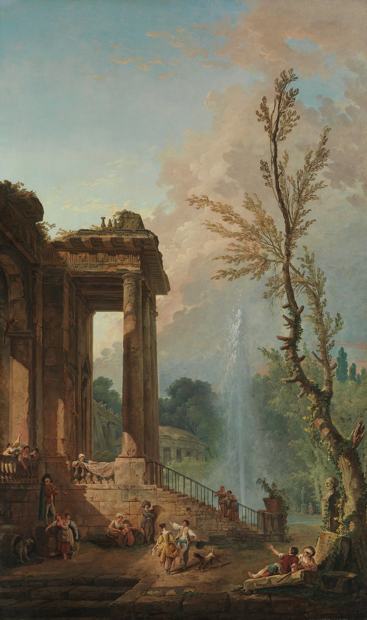 Portico of a Country Mansion, 1773. av Hubert Robert