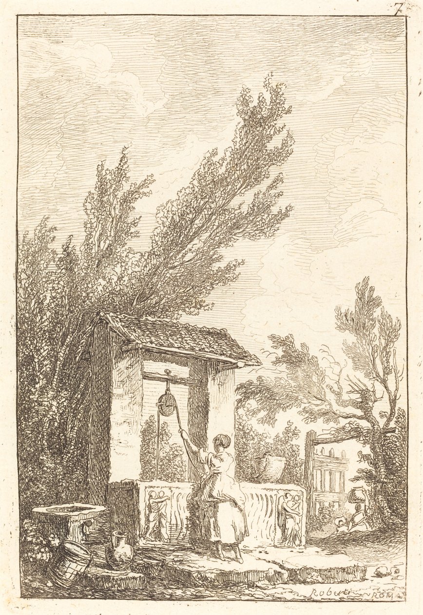 Brønnen av Hubert Robert