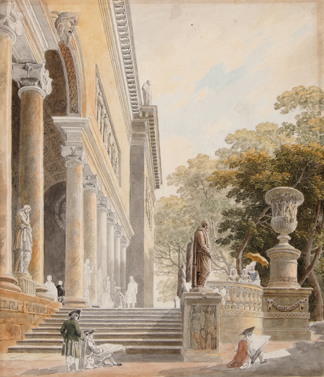Utsikt over Villa Medici av Hubert Robert