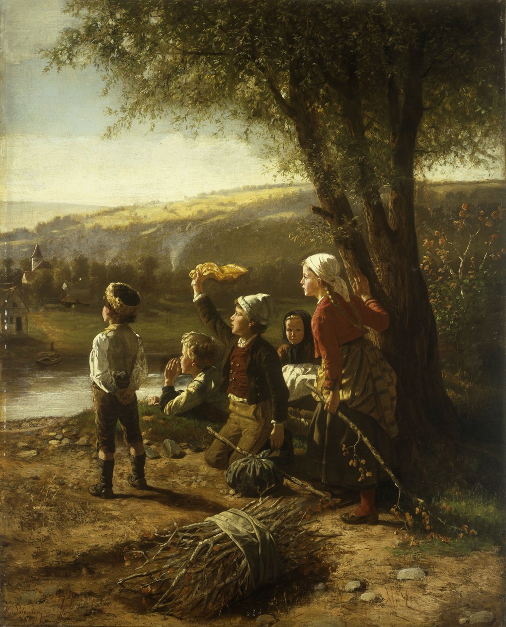Ringer etter fergen, 1871 av Hubert Salentin