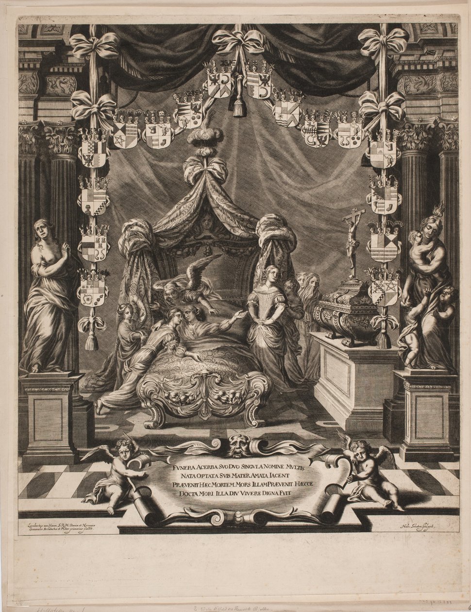 En edel dame på dødsleiet av Hubert Schaten