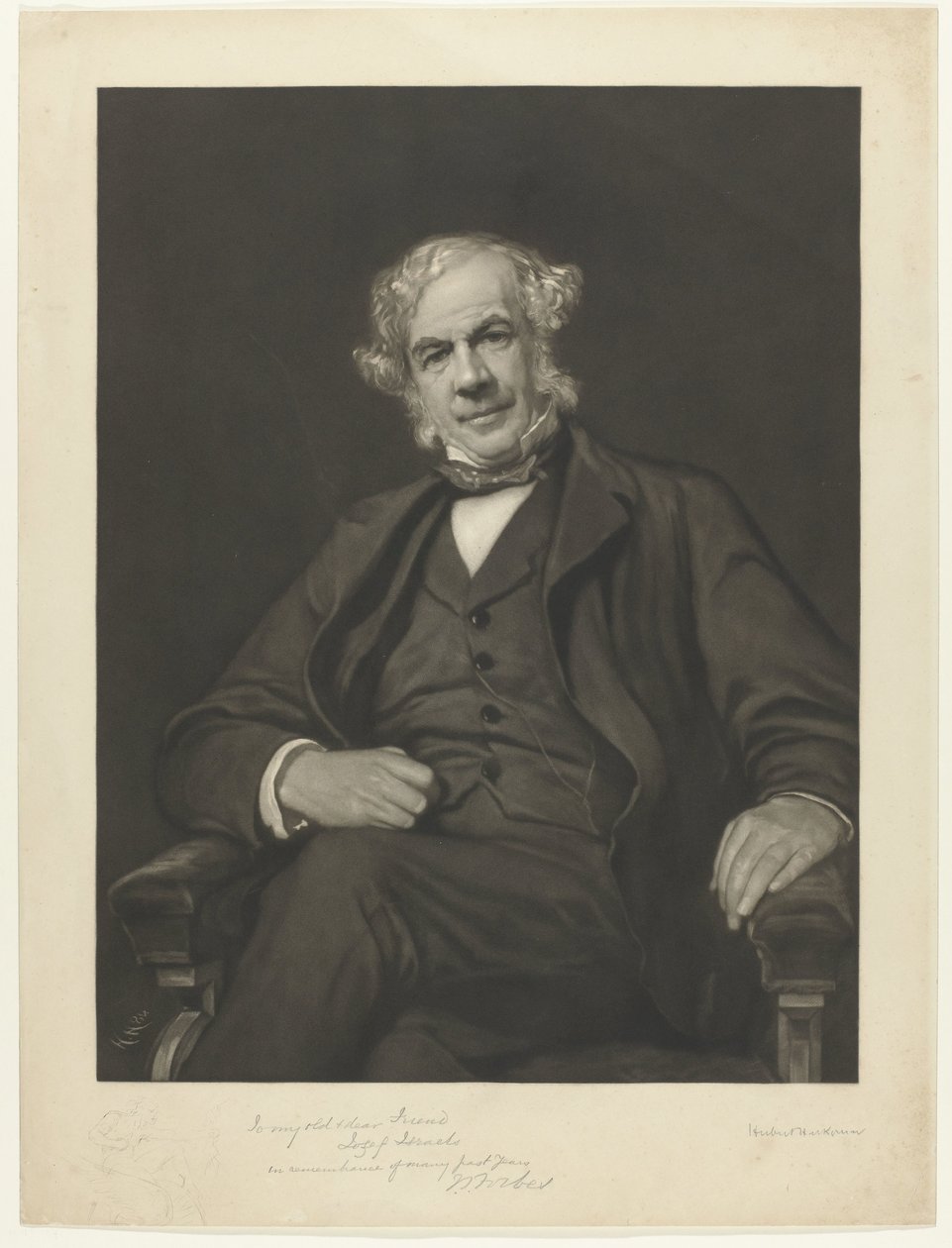 Portrett av James Staats Forbes av Hubert von Herkomer (signed by artist)