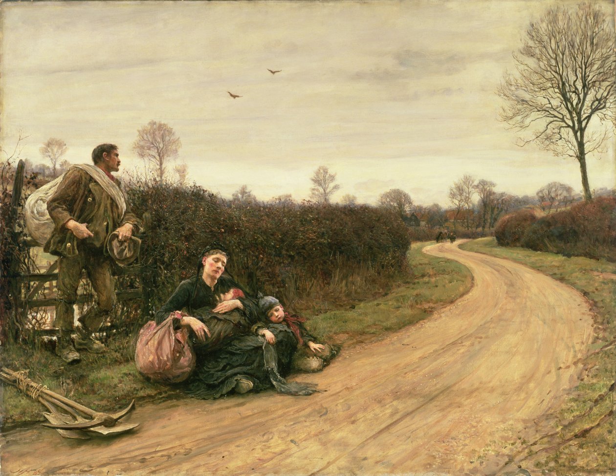 Harde tider av Hubert von Herkomer