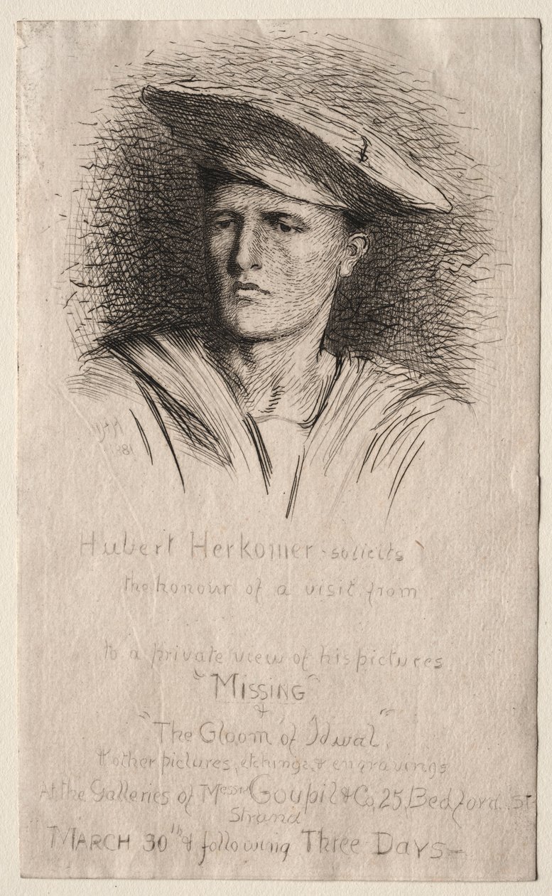 Leder for en ung mann, 1881. av Hubert von Herkomer