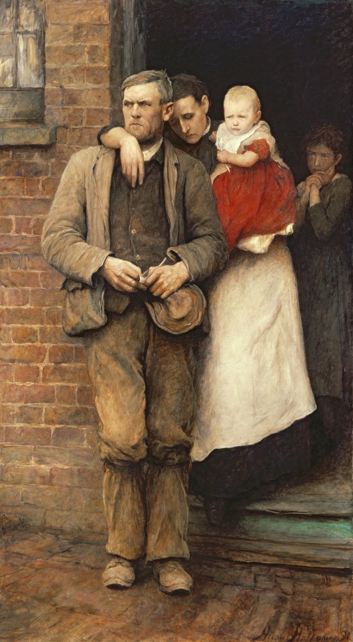 I streik, ca. 1891 av Hubert von Herkomer