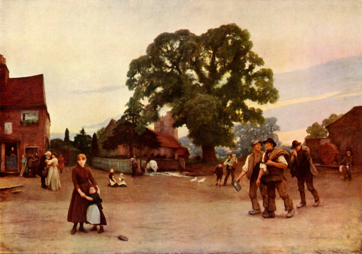 Vår landsby, c1890, 1936. av Hubert von Herkomer
