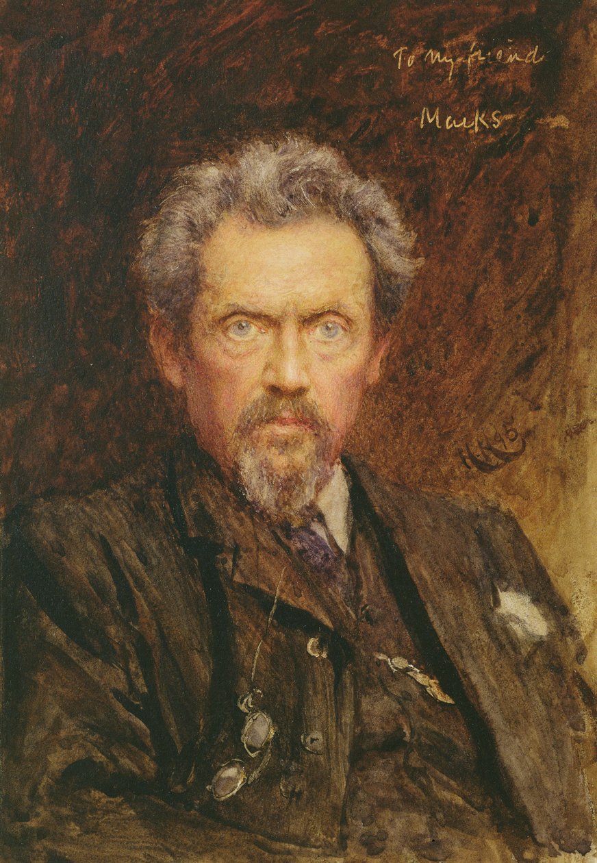 Portrett av Henry Stacy Marks (1829-98) 1890 av Hubert von Herkomer