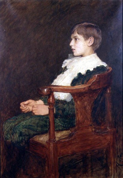 Portrett av kunstnerens sønn Lorenz av Hubert von Herkomer