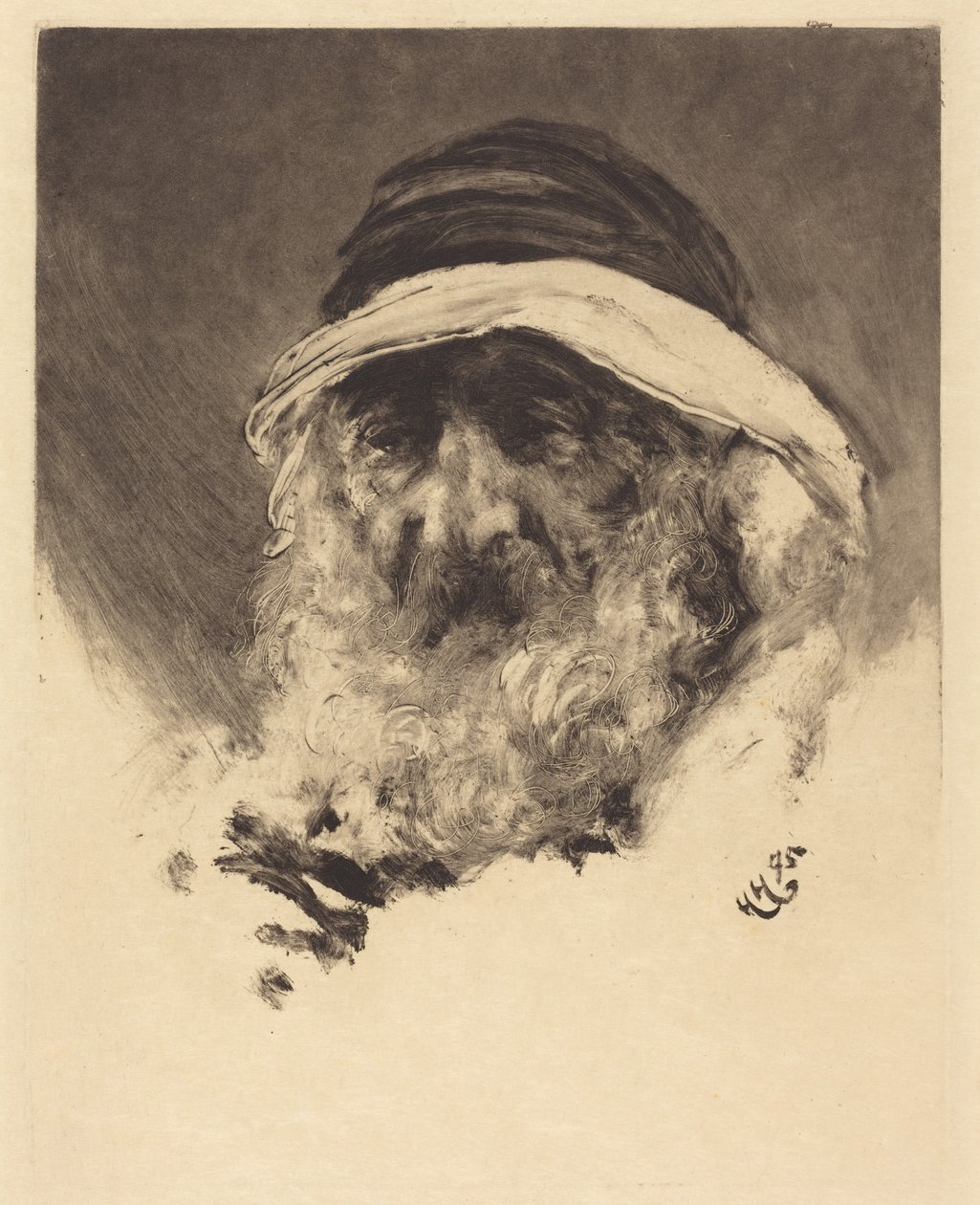Studie av et arabisk hode av Hubert von Herkomer