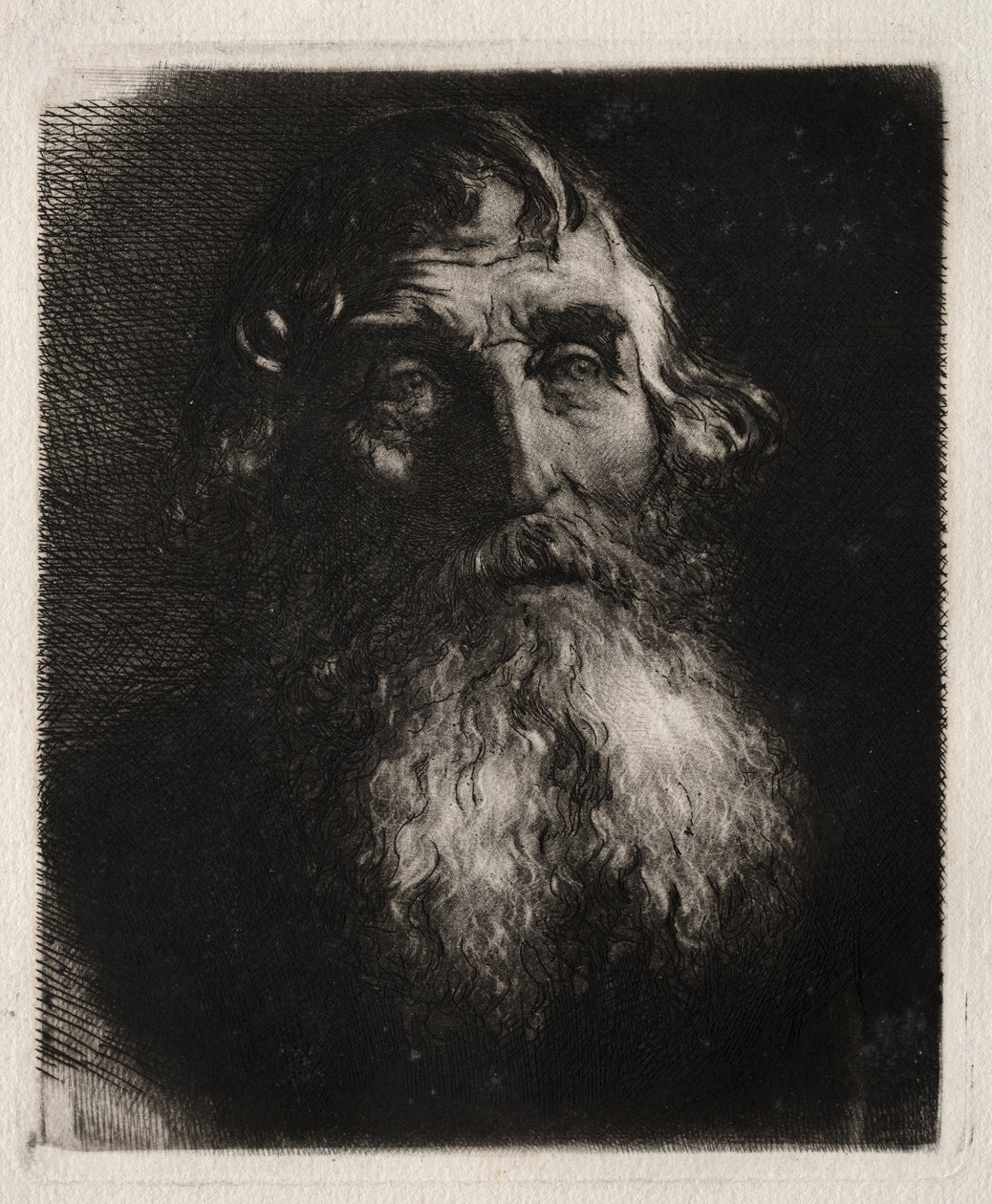 Studie av en gammel manns hode av Hubert von Herkomer