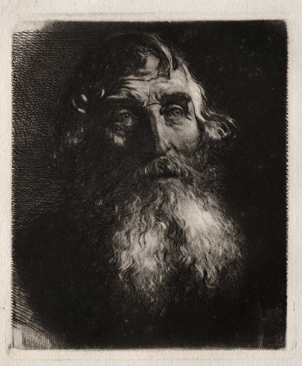 Studie av en gammel manns hode. av Hubert von Herkomer