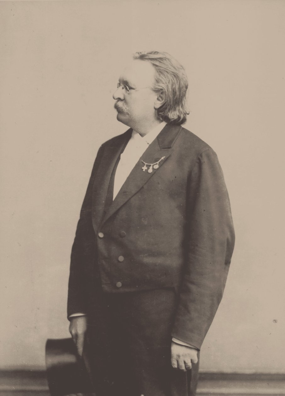Portrett av organisten og komponisten Edmund Kretschmer 1830-1908. av Höffert