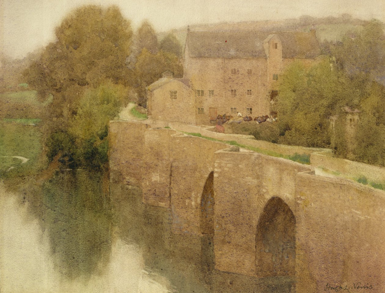 Staverton Bridge, Devon av Hugh L. Norris