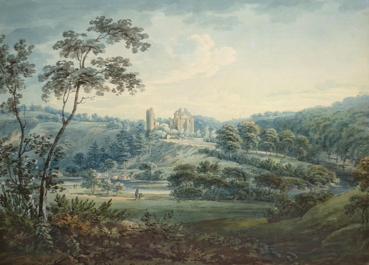 Rosslyn Castle, Midlothian av Hugh William Williams