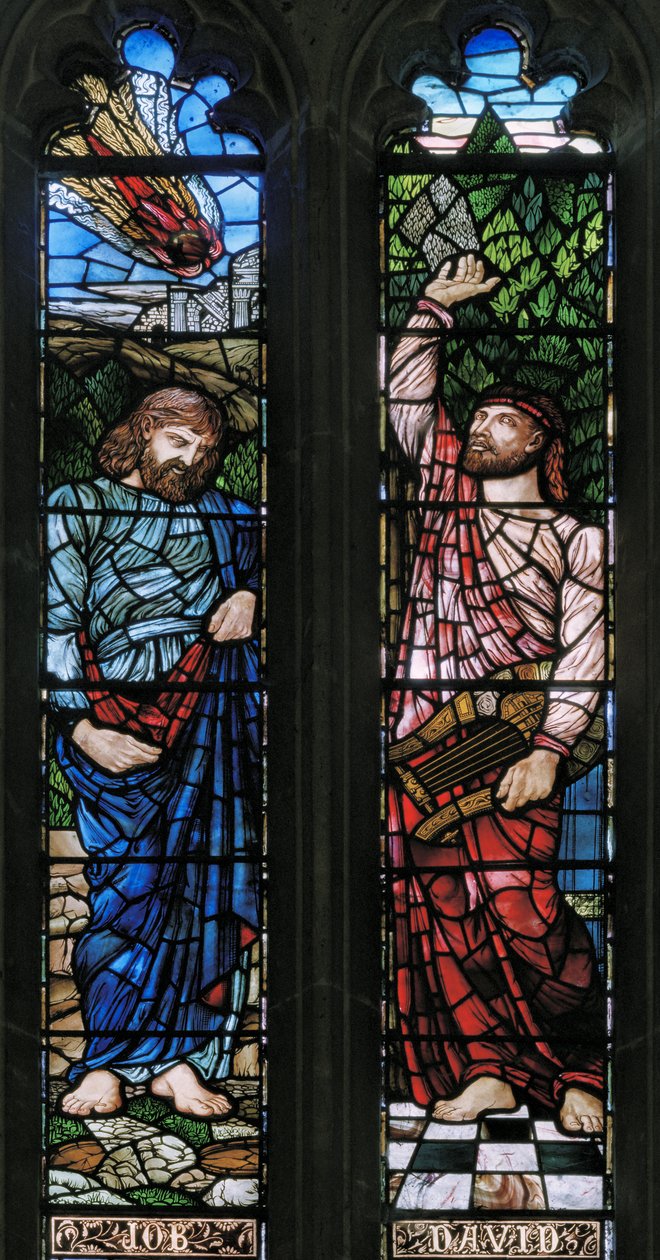 Langport, All Saints, Belham & Co, Hugh Arthur Kennedy, Job &David, 1879 av Hugh Arthur Kennedy