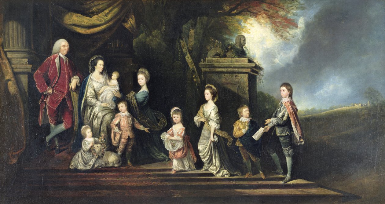 Johannes 2. jarl av Egmont (1711-1770) og hans familie, ca. 1770 av Hugh Barron