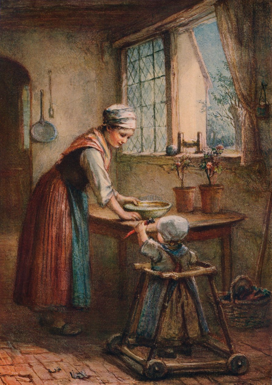 Den unge mor, c1887 av Hugh Carter