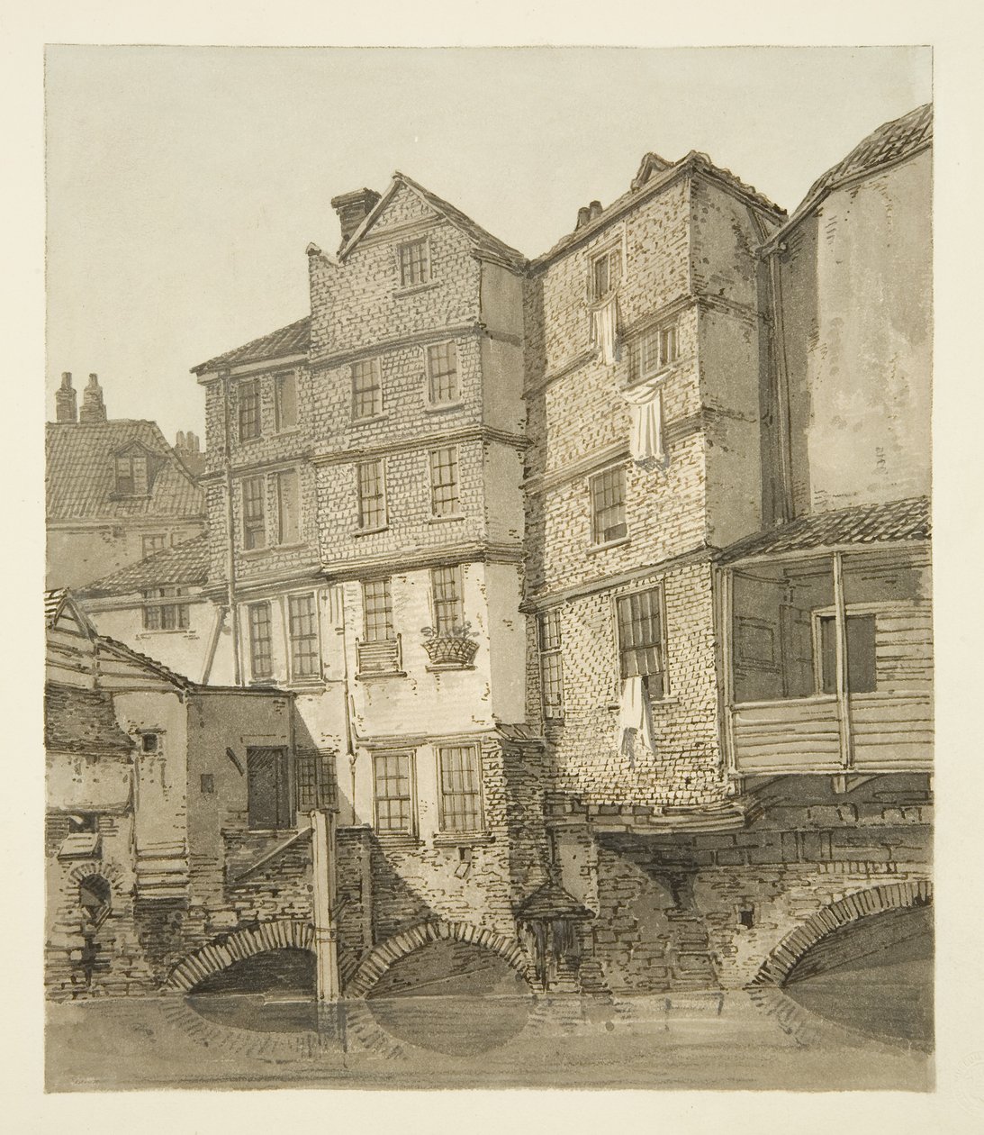 The Frome, ser oppstrøms mot Christmas Bridge, 1823 av Hugh ONeill