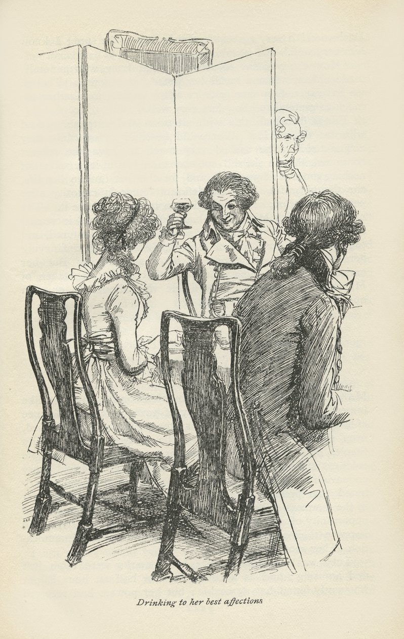 Drikker til hennes beste hengivenhet, 1896 av Hugh Thomson