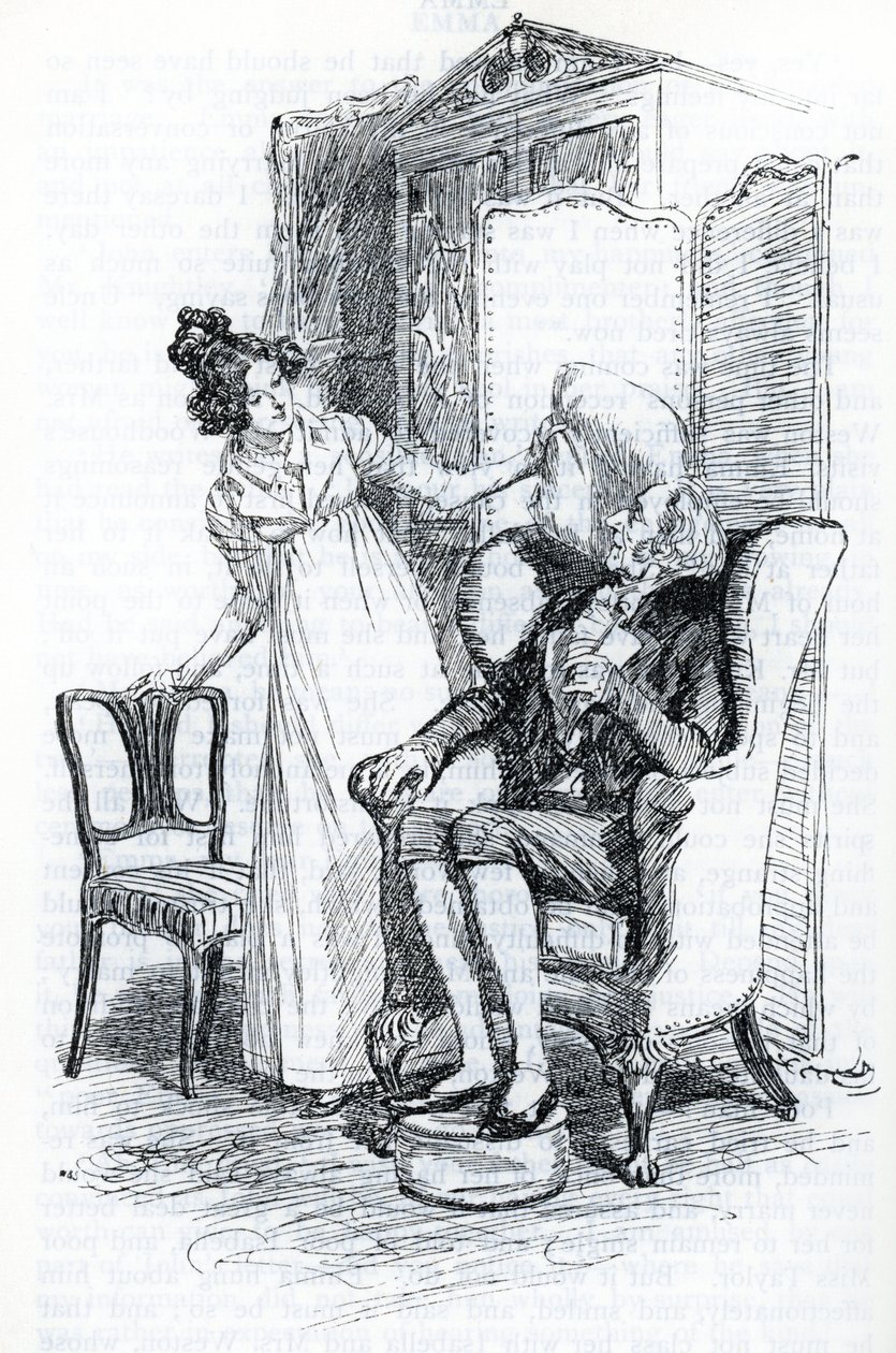 "Emma et Mr Knightley" (illustrasjon) av Hugh Thomson