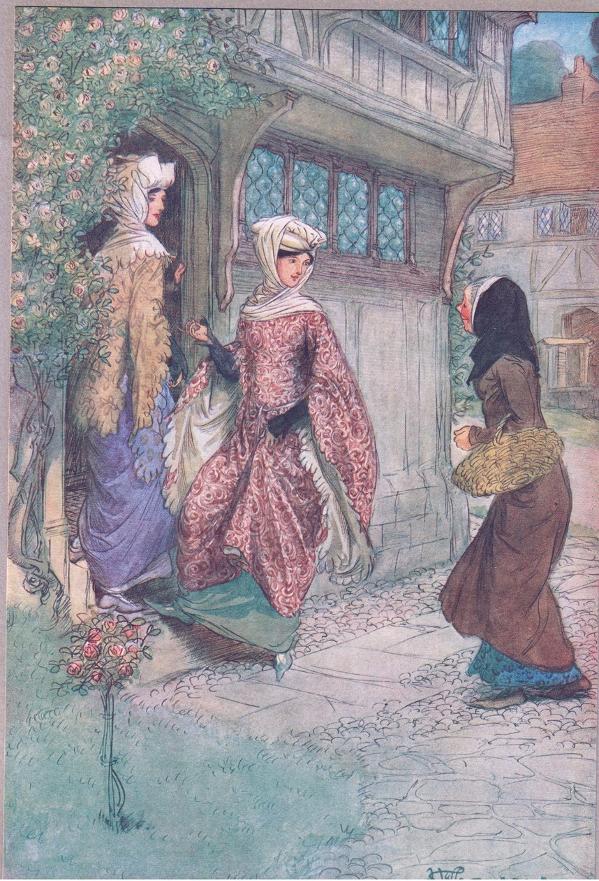 Gå med oss og se, illustrasjon fra The Merry Wives of Windsor, 1910 av Hugh Thomson