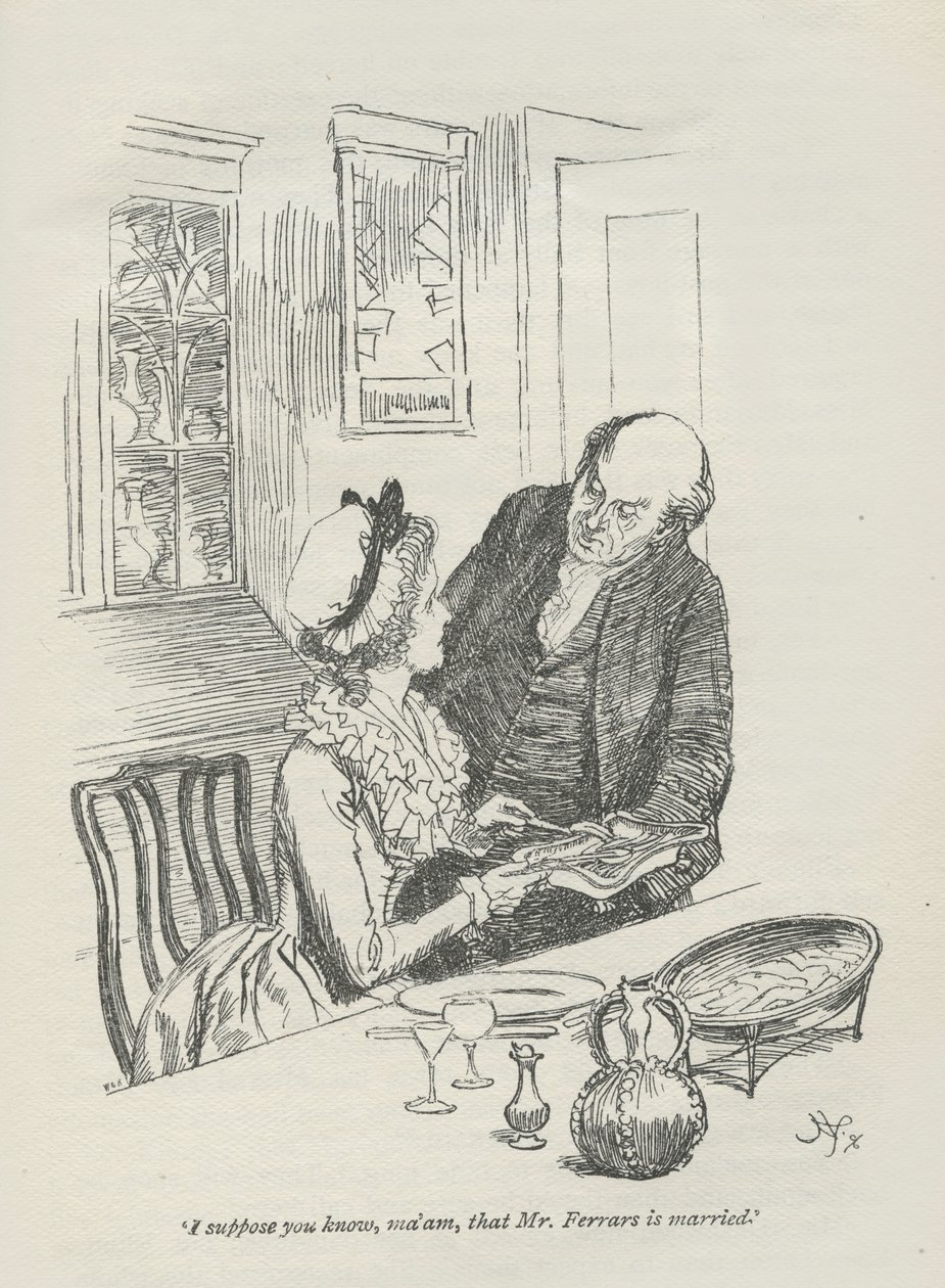 Jeg antar at du vet, frue, at Mr. Ferrars er gift i 1896 av Hugh Thomson