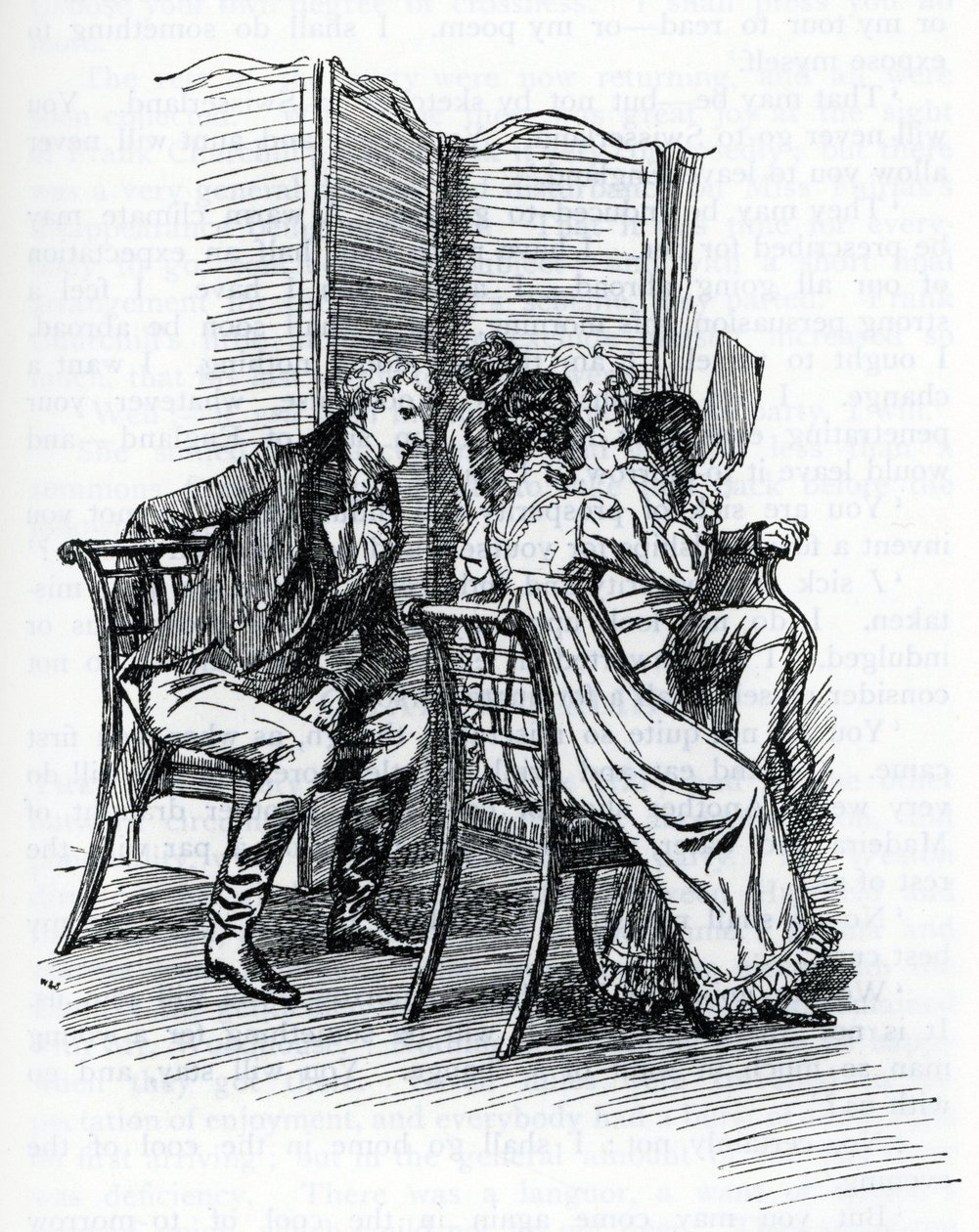 Illustrasjon for "Emma" av Jane Austen. Av Hugh Thomson (illustrasjon) av Hugh Thomson