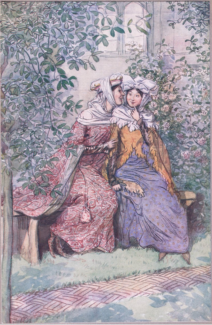 La oss rådføre deg med denne fete ridderen, illustrasjon fra The Merry Wives of Windsor, 1910 av Hugh Thomson