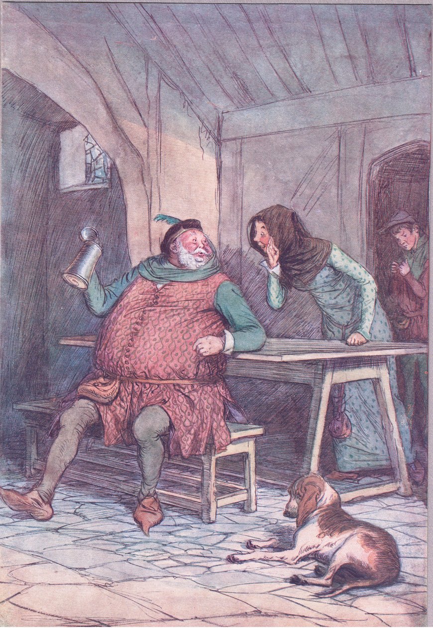 Marry er det korte og lange av det, illustrasjon fra The Merry Wives of Windsor, 1910 av Hugh Thomson