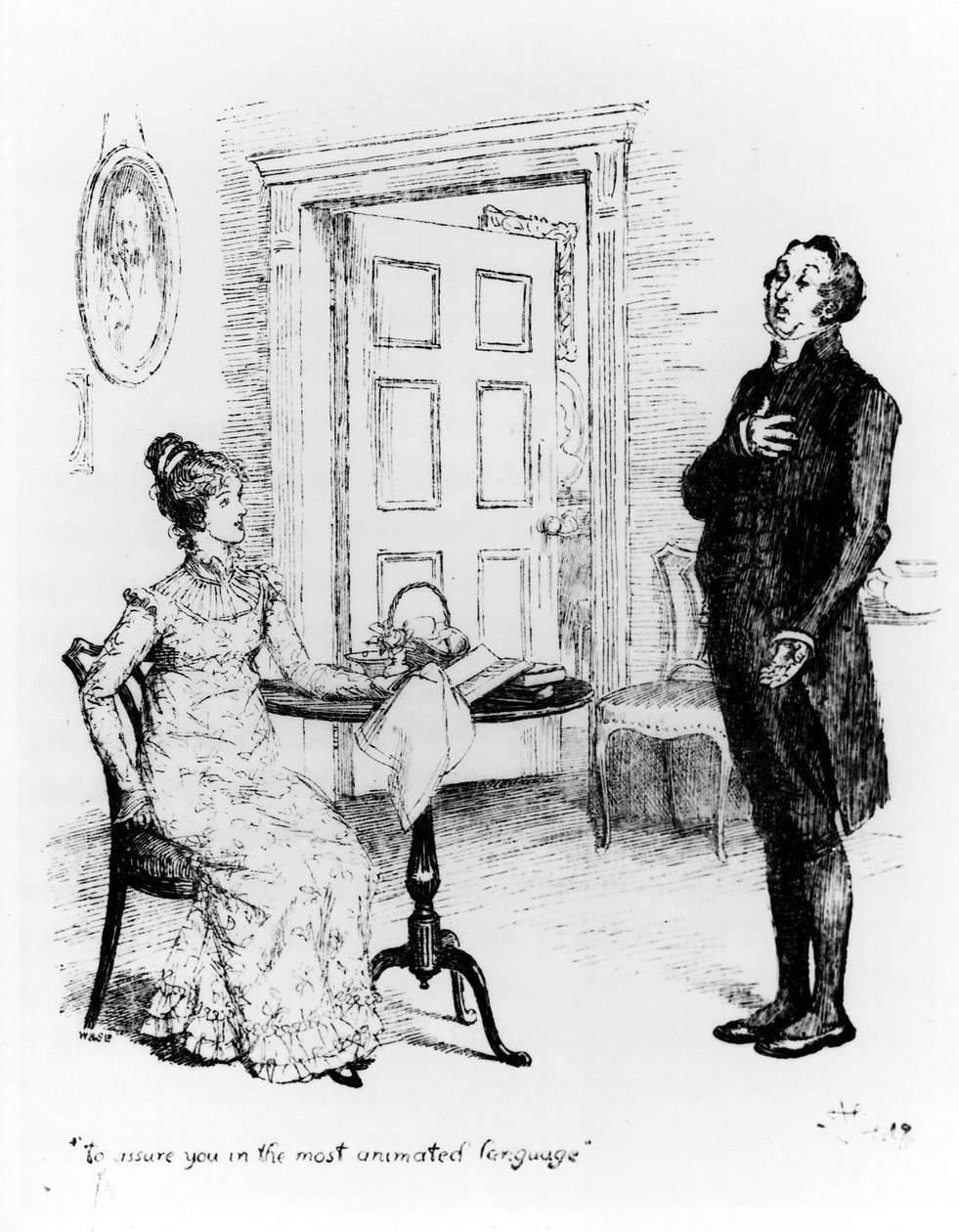 Mr Collins og Elizabeth, fra 