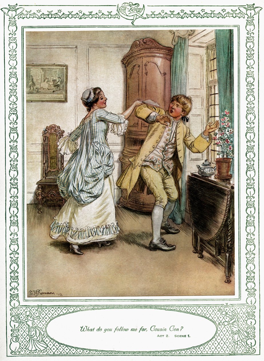 Oliver Goldsmiths skuespill She Stoops to Conquer av Hugh Thomson