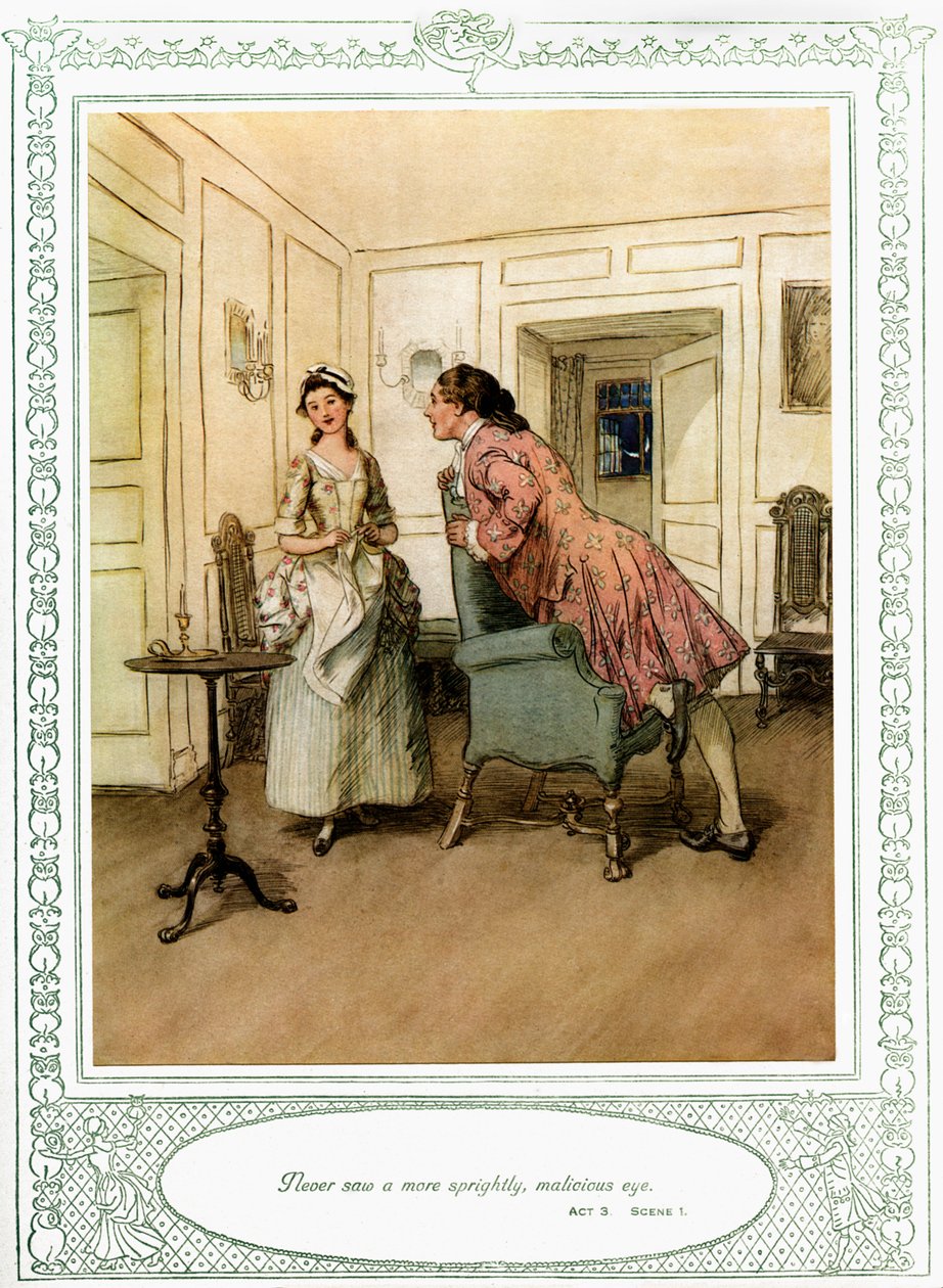 Oliver Goldsmiths skuespill She Stoops to Conquer av Hugh Thomson