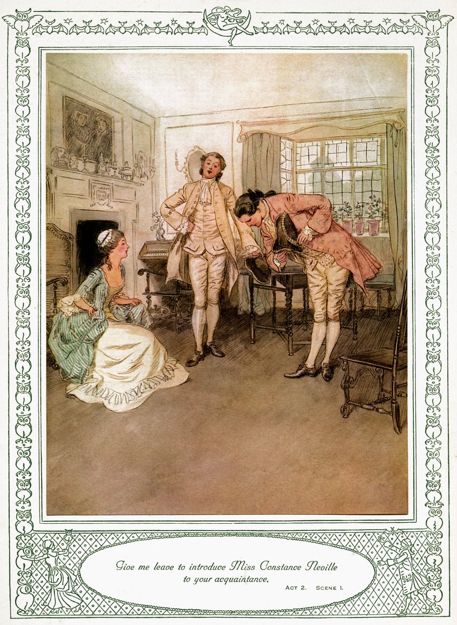 Oliver Goldsmiths skuespill She Stoops to Conquer av Hugh Thomson