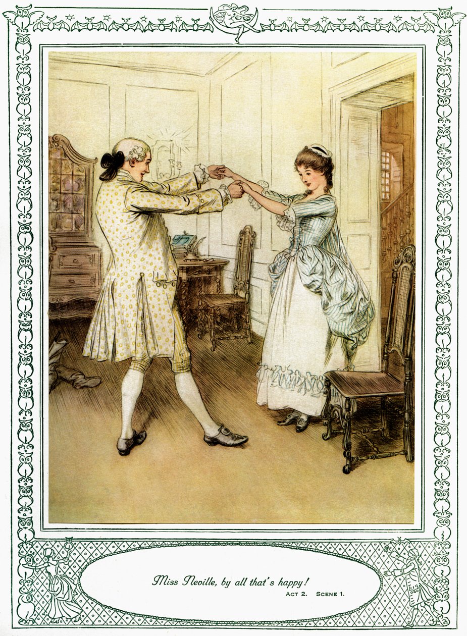 Oliver Goldsmiths skuespill She Stoops to Conquer av Hugh Thomson