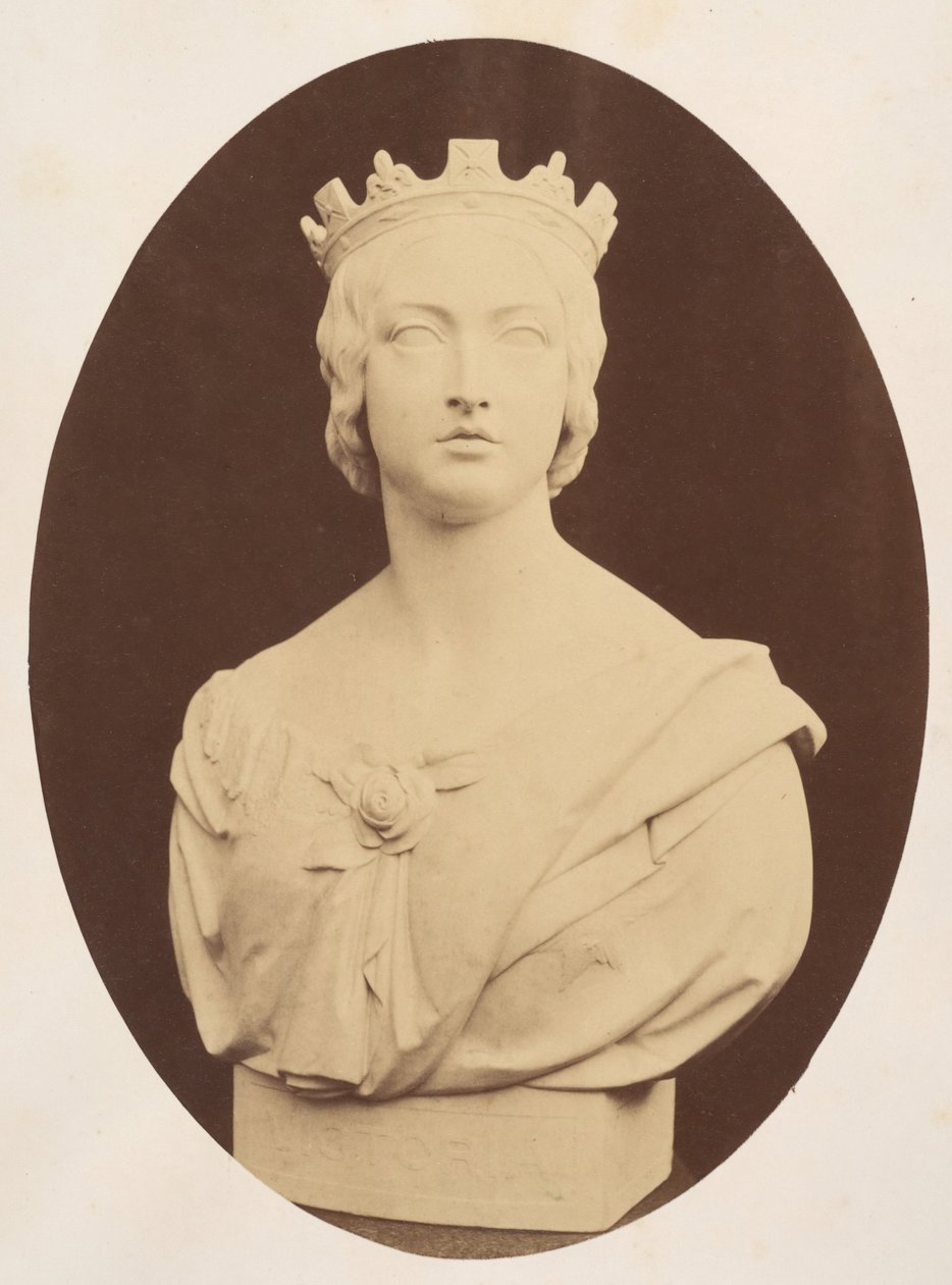 Kopi av en byste av Hennes Majestet Dronning Victoria, av Joseph Durham, Esq. F.S.A., 1857. av Hugh Welch Diamond