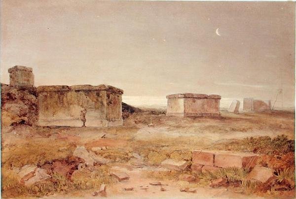Gamle sarkofager, Galatea, ved daggry av Hugh William Williams