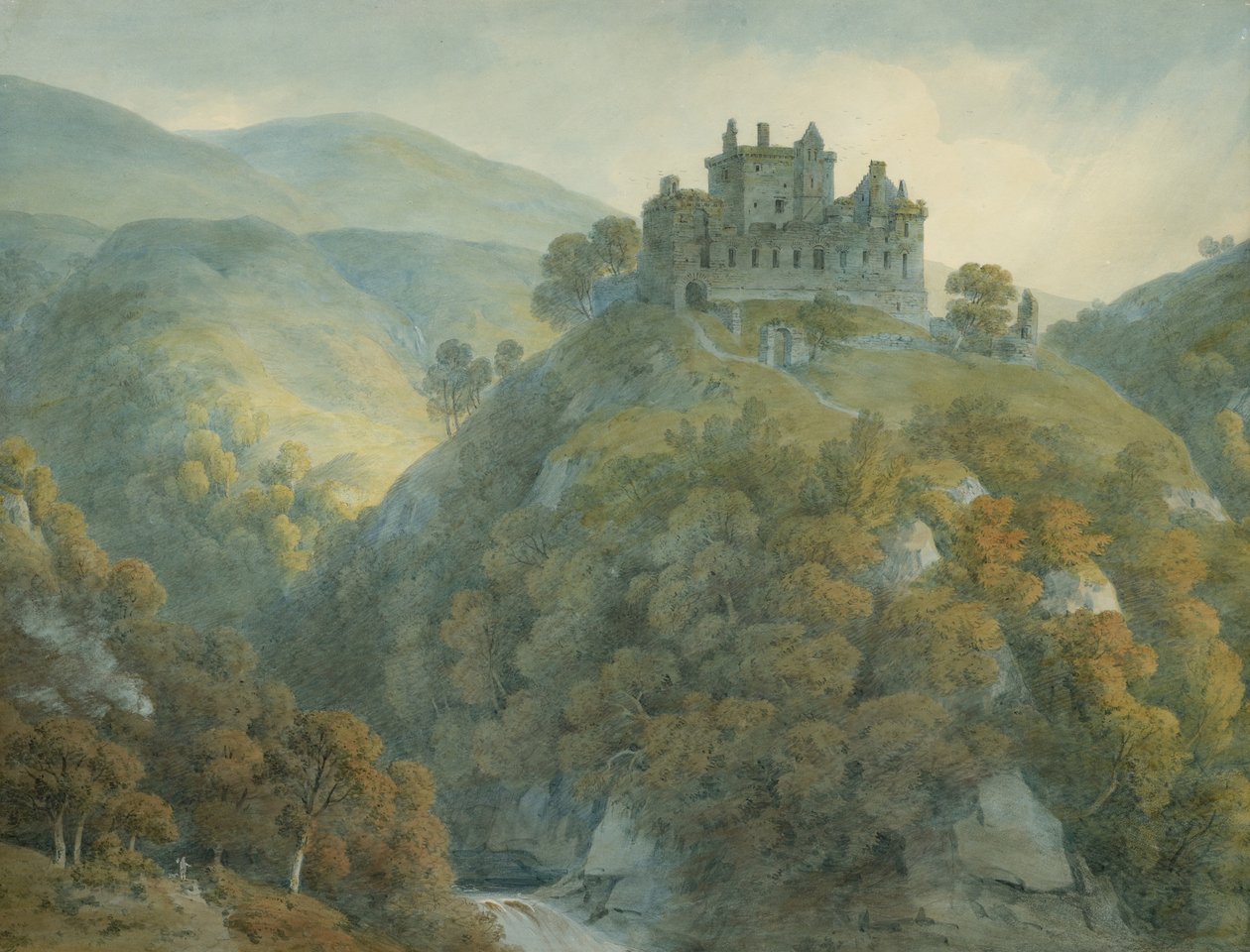 Castle Campbell, Clackmannanshire, 1813 av Hugh William Williams