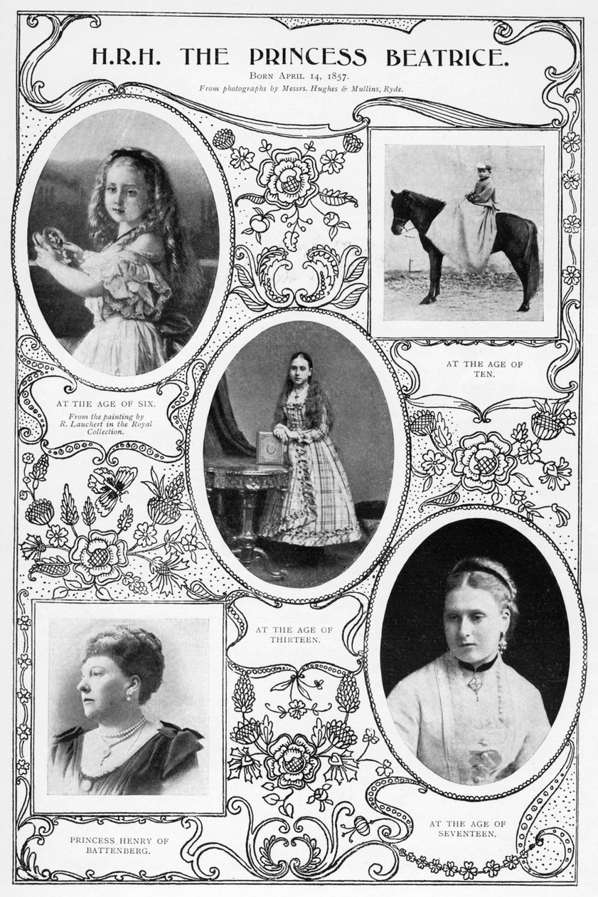 Prinsesse Beatrice, yngste barn til dronning Victoria, 1901. av Hughes and Mullins