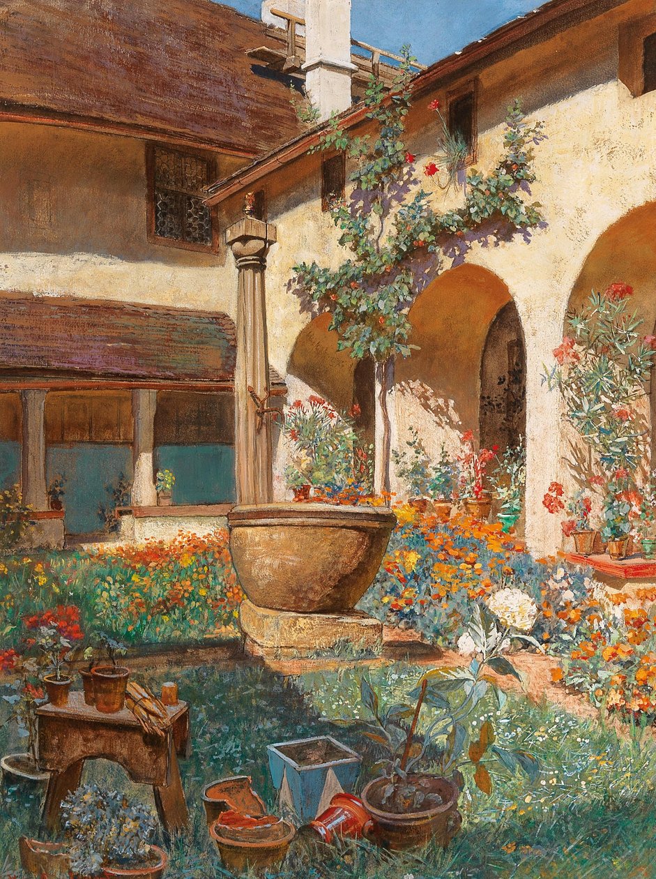 Engelsk: Garden in the Wachaun av Hugo Charlemont