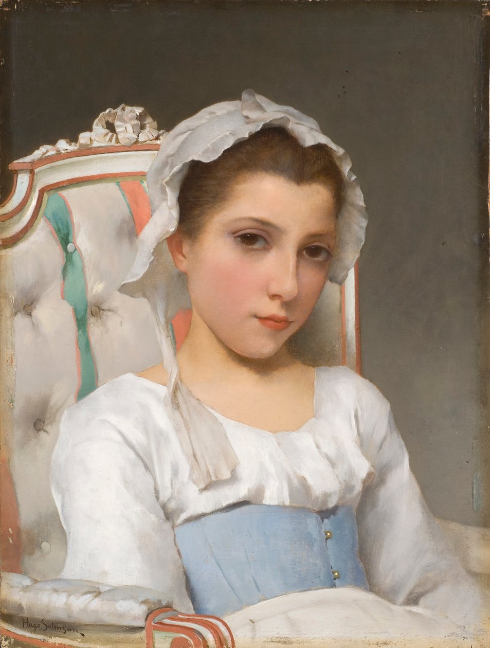Portrett av en ung jente av Hugo Salmson