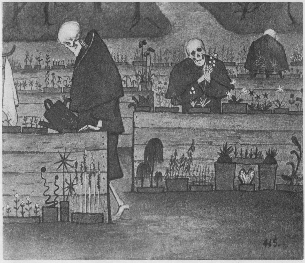 Dødens hage. Beskrivelse i henhold til kilder av Hugo Simberg