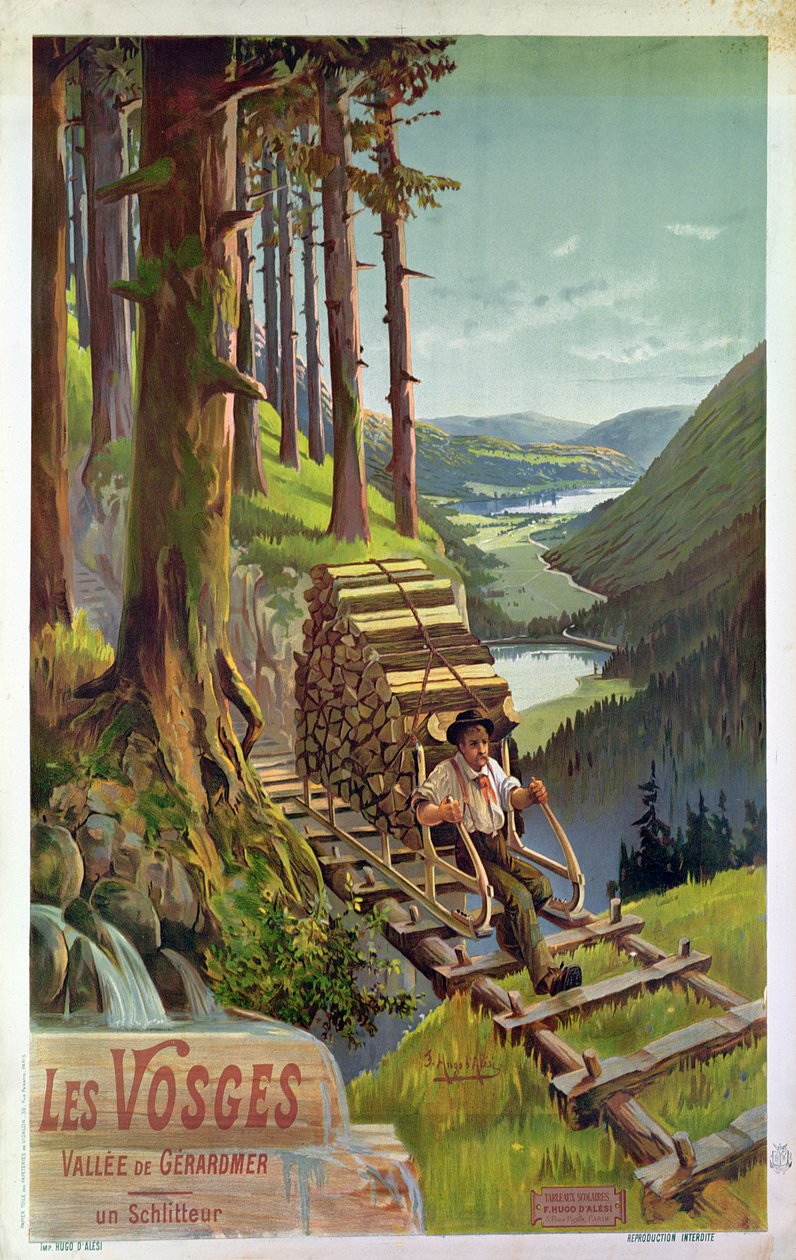 Plakatreklame i Les Vosges, 1900 av Hugo d