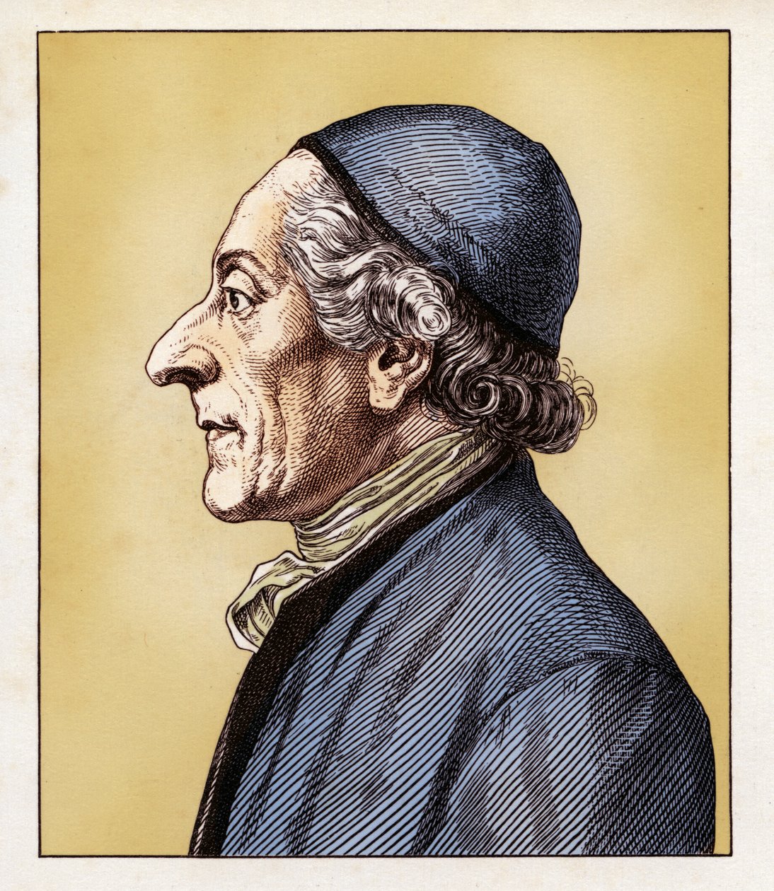 Johann Caspar LAVATER (11. november 1741 - 2. januar 1801) 1854 (gravering) av Hugo Bürkner