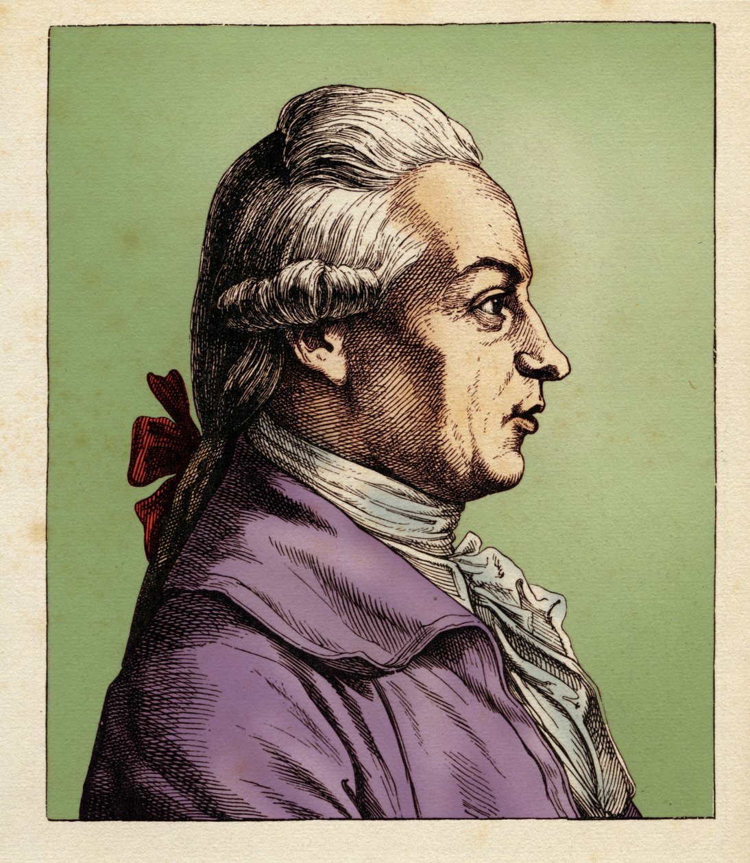 Johann Wilhelm von ARCHENHOLZ (3. september 1741 - 28. februar 1812) 1854 (gravering) av Hugo Bürkner