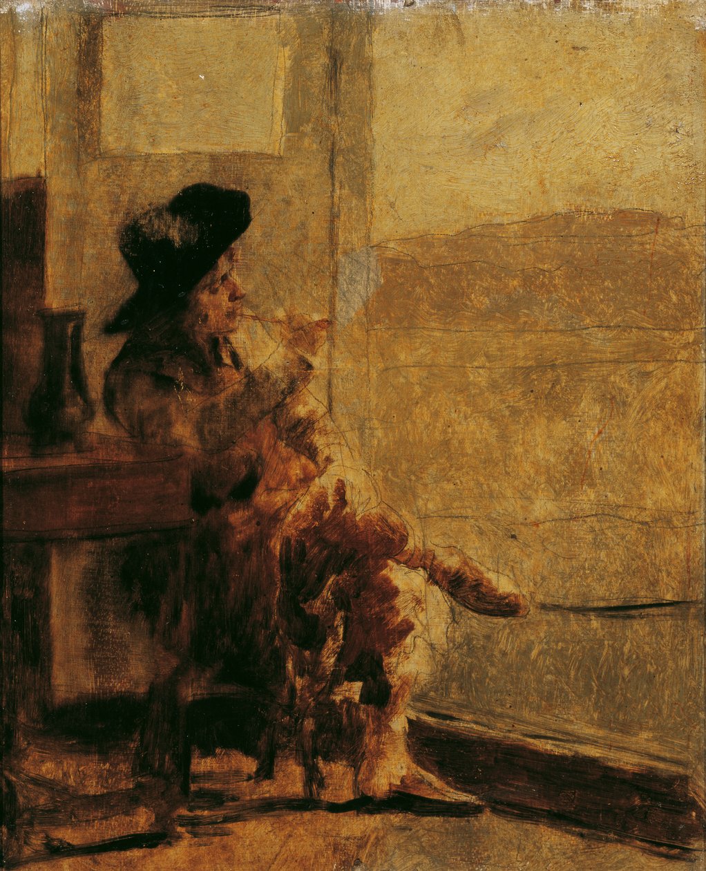 Sittende røyker av Hugo Charlemont