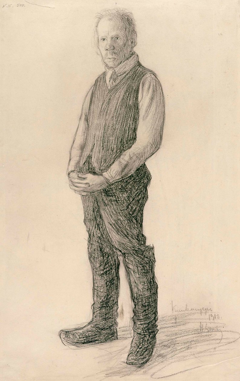 En stående bonde av Hugo Simberg