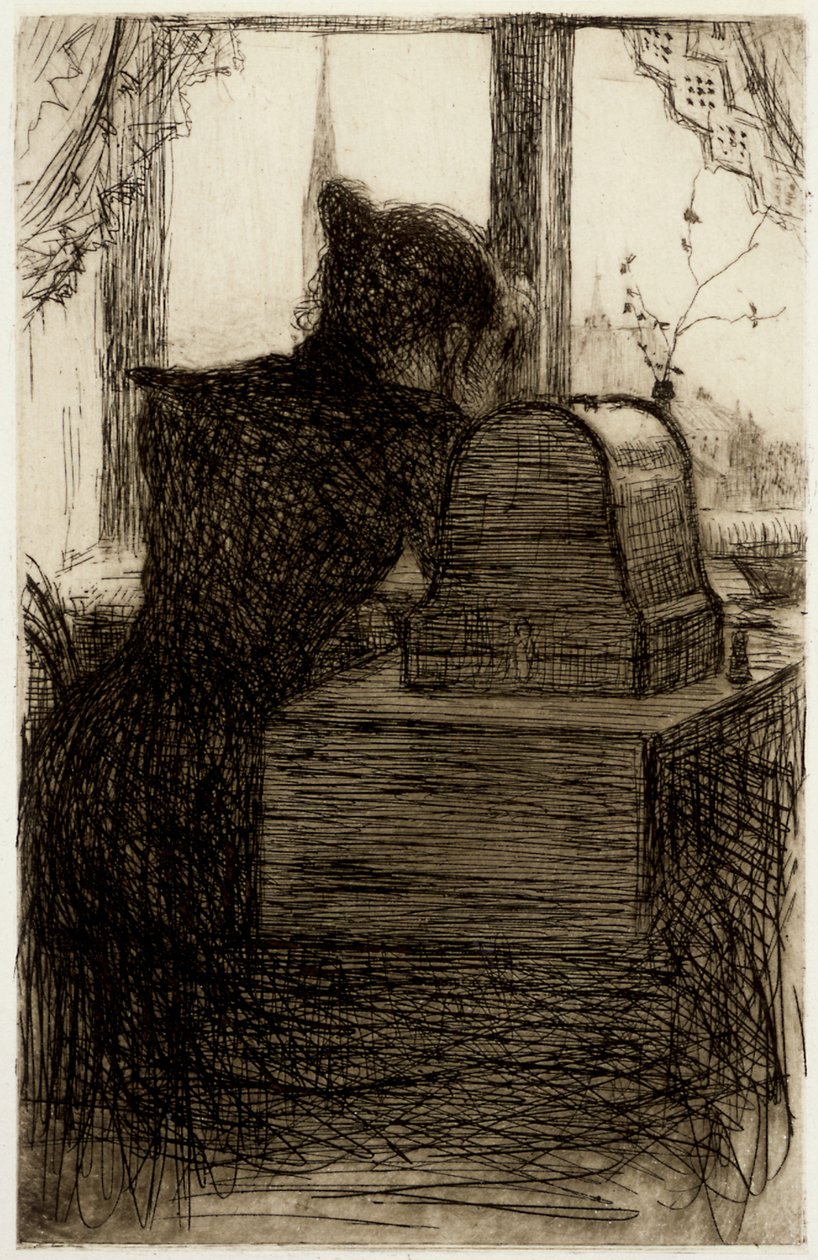 Ved symaskinen av Hugo Simberg