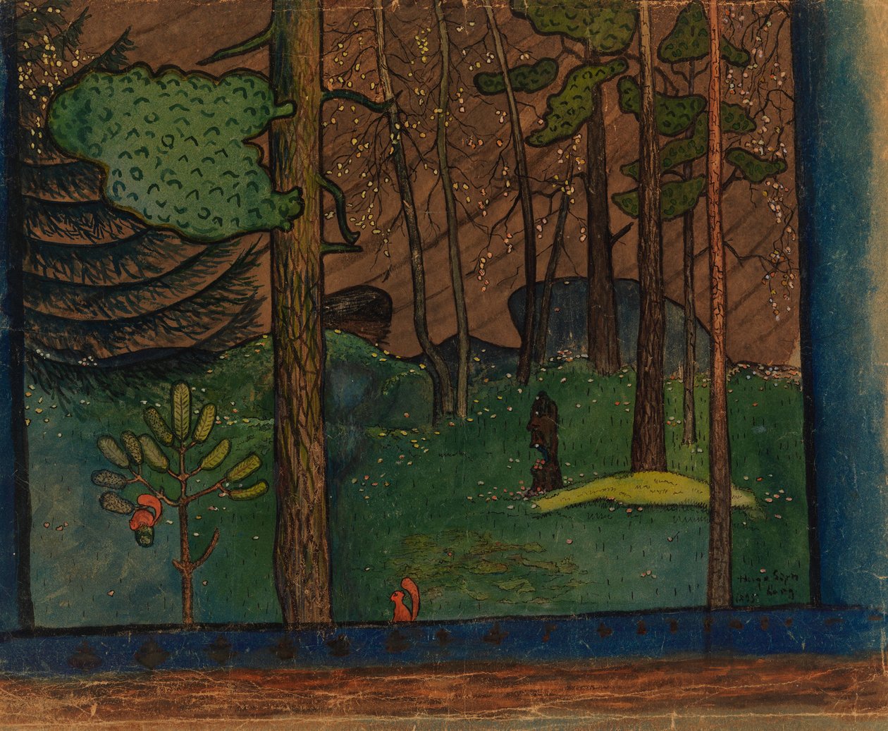 Høst i skogen av Hugo Simberg